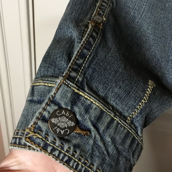CAbi Medium Wash Jean Jacket #511 - 8 - Picture 5 of 10